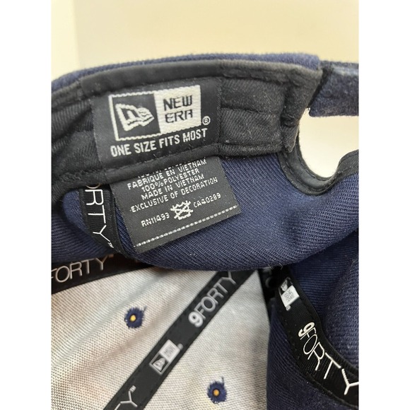 CHICAGO BEARS NFL New Era Navy Hat 9forty Patch Adjustable Hook & Loop Cap Men's - Picture 8 of 10